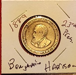 1889 Benjamin Harrison 23rd Pres. 'backbone Ben' 'hoosier President'