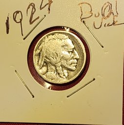 U S Currency 1924 Buffalo Nickel