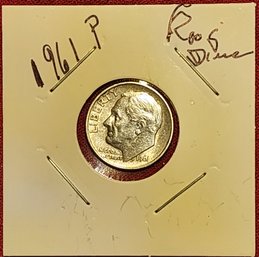 U S Currency 1961 P Roosevelt Ten Cent Piece
