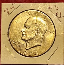 U S Currency 1974 Eisenhower One Dollar Piece Excellent Condition