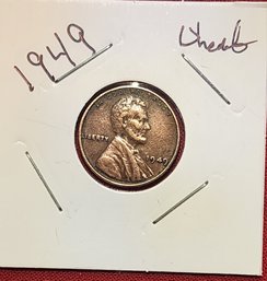 U S Currency 1949 Lincoln Wheat Cent Awesome Condition
