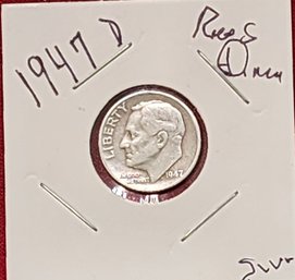 U S Currency 1947 Roosevelt Silver Dime