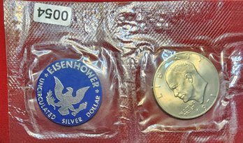 U S Currency 1971 Eisenhower Uncirculated Silver Dollar Still Sealed