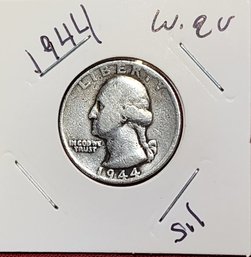 Us Currency1944 Silver Washington Quarter Great Condition