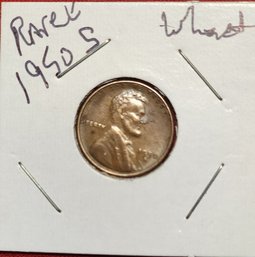 U S Currency Rare1950 S Lincoln Wheat Cent Piece Great Color