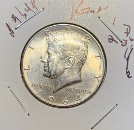 U S Currency 1964 Kennedy 1/2 Dollar