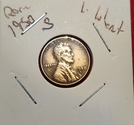 U S Currency 1950 S Lincoln Wheat Cent Great Color Excellent Condition Rare Find