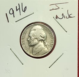 U S Currency 1946 Jefferson Nickel