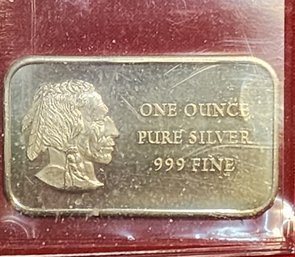 One Ounce Pure.999 Silver Bar