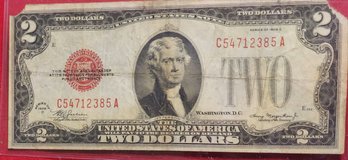U S Currency 1928 D Two Dollar Red Seal Note
