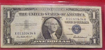 U S Currency 1957 One Dollar Silver Certificate