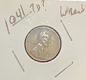 U S Currency 1941 ?D? Lincoln Wheat One Cent Piece