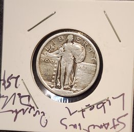 U S Currency Standing Liberty Silver Coin