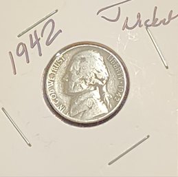 U S Currency 1942  Jefferson Nickel Great Condition