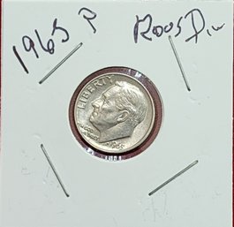 U S Currency 1965 D Roosevelt Ten Cent Piece