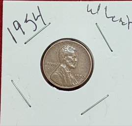 Disregard Card  U S Currency 1956 D Lincoln Wheat One Cent Piece