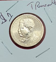 U S Currency Roosevelt Presidential One Dollar Coin