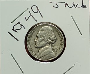 U S Currency 1949 Jefferson Nickel
