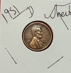U S Currency 1951 D Lincoln Wheat Penny Awesome Condition