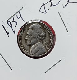 U S Currency 1954 Jefferson Nickel