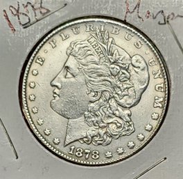 U S Currency 1878 S Morgan Silver Dollar Reverse 7 Tail Feather Correction