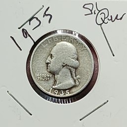 U S Currency Rare 1935 Silver Washington Quarter