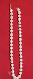 Lot Of 2 Beautiful Pearl Necklaces One 17 Inch The Other 18 Inch Appear To Be Genuine
