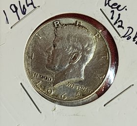 U S Currency 1964 Silver JFK One Half Dollar
