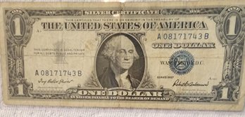 Clean 1957 U S Currency One Dollar Silver Certificate Note