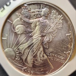 2007 Us Currency Walking Liberty 1 Troy Ounce Coin Excellent Condition