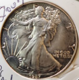 U S Currency 2007 Standing Liberty 1.2 Ounces Of Pure Silver On A Beautiful Coin