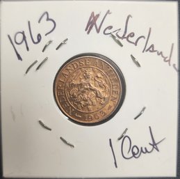 Nederlands 1963 One Cent Piece