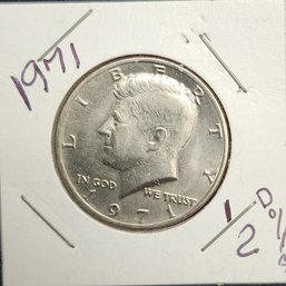 U S Currency 1971 Kennedy Half Dollar