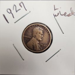 U S Currency 1927 Lincoln Wheat One Cent Outstanding Condition
