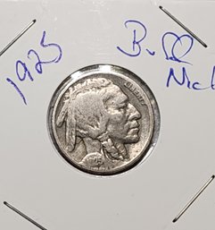 U S Currency 1925 Buffalo Indian Head Five Cent Piece