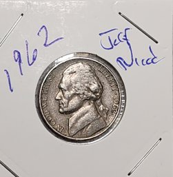U S Currency 1962 Jefferson Nickel