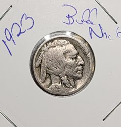 U S Currency 1923 Buffalo Indian Head Five Cent Piece