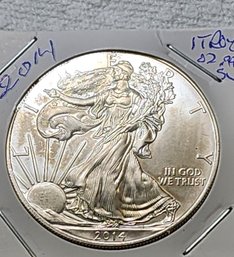 U S Currency 2014 Standing Liberty One Silver Dollar 1 Troy Oz Of Silver NM Cond