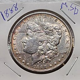U S Currency 1888 Morgan Silver Dollar Excellent Cond