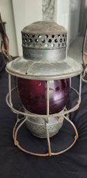 Rare Vintage Dietz Red Glass Pennsylvania Railroad Lantern