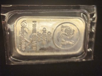 Silver Bar 1 Troy Ounce .999 Fine Silver