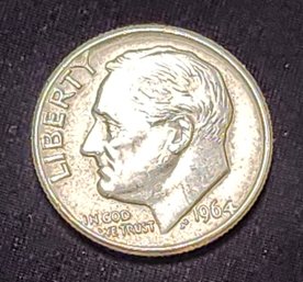 U S Currency 1964 P Roosevelt Dime Excellent Condition