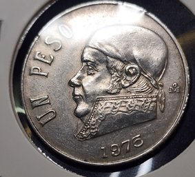 Incredible 1975 Bald Guy Peso Coin Kidding (kinda)