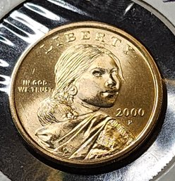 U S Currency Rare 2000 P Sacagawea One Dollar Coin