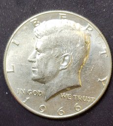 Beatiful 1966JFK Halk Dollar Coin Excellent Condition