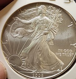 Beautiful Walking Liberty One Dollar  ONE  Ounce  Of .999 Silver Awesome Condition