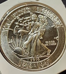 1947 Half Dollar ONE Troy Ounce Of .999 Silver