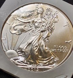 Very Nice U S Currency 2012 Walking Liberty Coin 1 Ounce .999 Silver