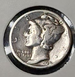 U S Currency 1938 Mercury Silver Dime