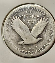 U S Currency Silver Standing Liberty Quarter